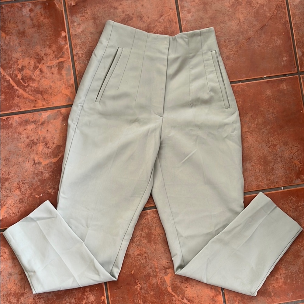Zara Mint Green High Waist Pants